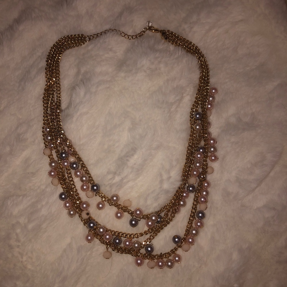 Charming Charlie Pink Pearl Necklace
